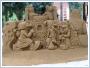 Rzeźba z piasku - bajkowe postaci