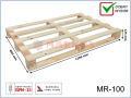 MR-100 paleta drewniana jednorazowa suszona 1200x800x125 (mm)