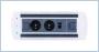 Mediaport wpuszczany w blat obracany srebrno-szary RAL9006 2x230V 1xRJ45 kat. 5e 2xprzewód zas.