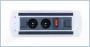 Mediaport wpuszczany w blat obracany srebrno-szary RAL9006 2x230V 1xWyłącznik 1xprzewód zasilający
