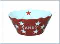 Krasilnikoff miska ceramiczna Candy czerwona