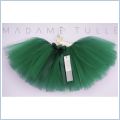 Madame Tulle, spódniczka tiulowa, butelkowa zieleń