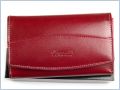 Elegancki damski portfel ze skóry naturalnej czerwony