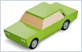 Kanciak - drewniane autko, zabawkowy Fiat 125p (zielony)