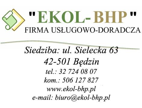Firma Ekol-Bhp Firma Usługowo-Doradcza Robert Chrabąszcz - zdjęcie 1