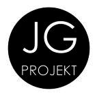 Logo firmy JG PROJEKT aranżacja wnętrz i ogrodów Justyna Gregorowicz