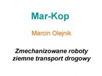 Logo firmy Mar-Kop Marcin Olejnik Zmechanizowane roboty ziemne