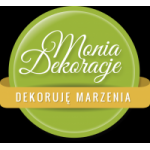 Logo firmy Monia Dekoracje Usługi Florystyczne i Okolicznościowe