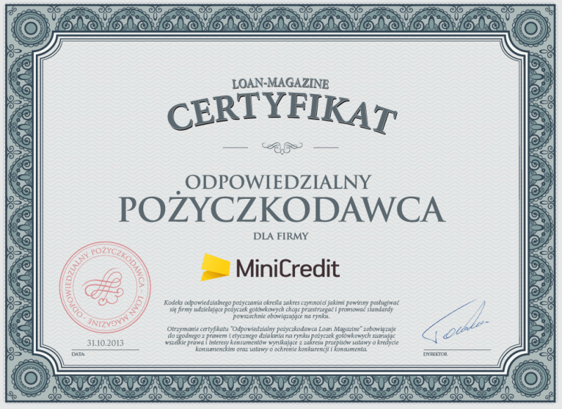 Firma MiniCredit Sp. z o.o. - zdjęcie 1