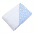 Ręcznik z kapturkiem dla niemowlaka, niebieski w gwiazdeczki, Little Dutch