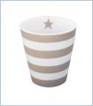 Krasilnikoff Happy Mug, kubek stripes taupe