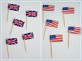 Chorągiewka degustacyjna Flaga UK-brytyjska / Flaga USA-amerykańska