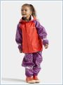 Dziecięcy zestaw Didriksons przeciwdeszczowy Slaskeman z nadrukiem-Radiant Purple Dots