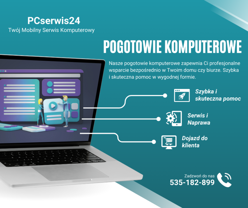 Firma PCserwis24 Mobilny Serwis Komputerowy Kraków Krzysztof Nogieć - zdjęcie 1