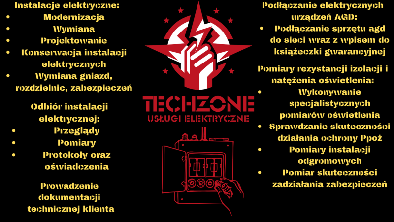 Firma TechZone usługi elektryczne Rafał Pieczka - zdjęcie 3